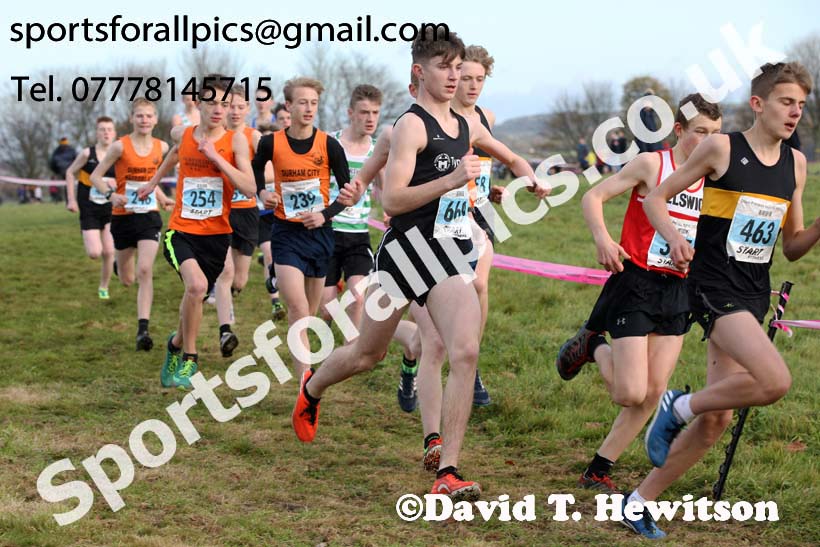 Boys under-15s 2017 Start Fitness North Eastern Harrier League, Aykley Heads, Durham. Photo:  David T. Hewitson/Sports for All Pics